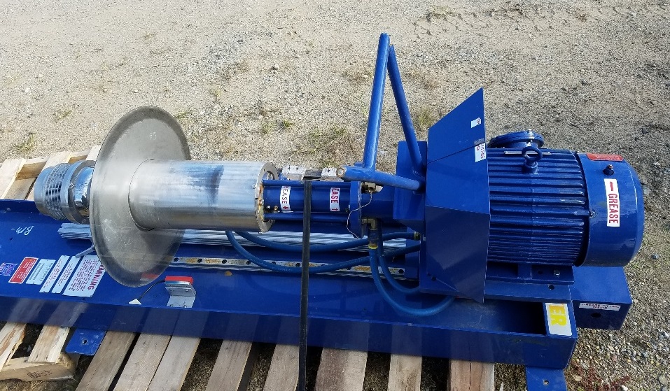 ***SOLD*** used Hockmeyer drum mixer/immersion mill/basket mill, Model# 09HCP/DM1/4470.  Driven by 10 HP, 1755 RPM, 230/460 Volt XP explosion proof motor. Comes with 7 gallon stainless steel jacketed can, 12